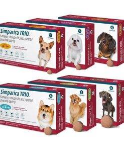 Simparica TRIO ป้องกันและกำจัดเห็บ หมัด พยาธิ  ชนิดเม็ดสำหรับเคี้ยว