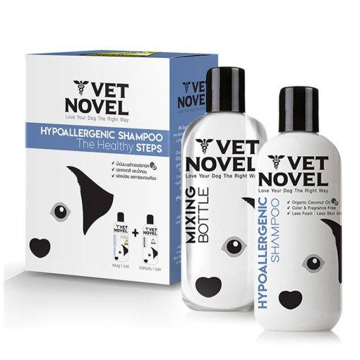 VET NOVEL แชมพูสูตรอ่อนโยน สำหรับสุนัขผิวแพ้ง่าย
